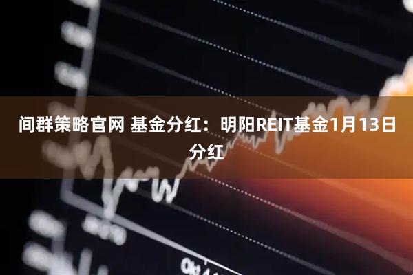 间群策略官网 基金分红：明阳REIT基金1月13日分红